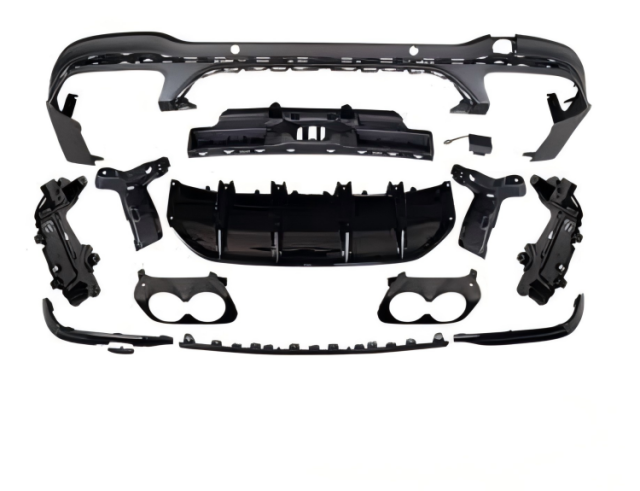 Anyu Auto Body Kits GLC43 Rear Diffuser Black For AMG BENZ GLC CLASS X253 C253 2019+