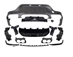 Anyu Auto Body Kits GLC43 Rear Diffuser Black For AMG Coupe BENZ GLC CLASS X253 C253 2019+