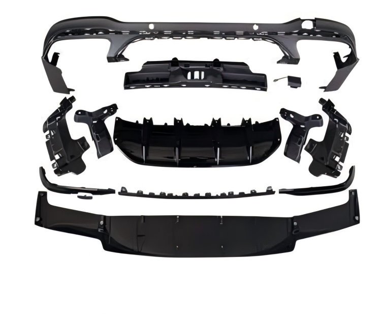 Anyu Auto Body Kits GLC63 Rear Diffuser Black For AMG BENZ GLC CLASS X253 C253 2019+