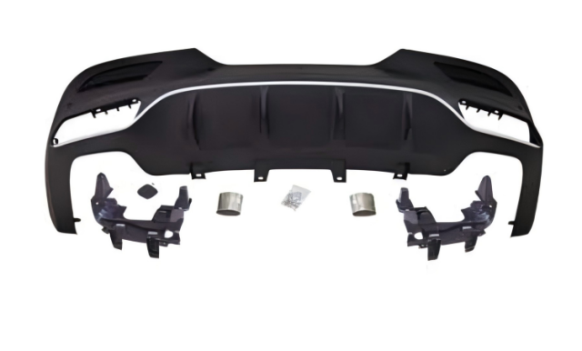 Anyu Auto Body Kits GLE63 Coupe Rear Diffuser Silver For AMG Coupe BENZ GLE CLASS W166 X292 2015-2018