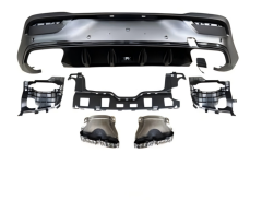 Anyu Auto Body Kits GLE63 Coupe Diffuser Silver With Tips For BENZ GLE CLASS C167 2020+