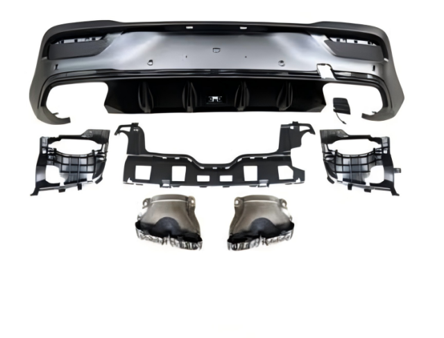 Anyu Auto Body Kits GLE63 Coupe Diffuser Silver With Tips For BENZ GLE CLASS C167 2020+