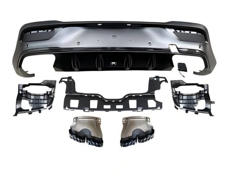 Anyu Auto Body Kits GLE63 Coupe Diffuser Black With Tips For BENZ GLE CLASS C167 2020+