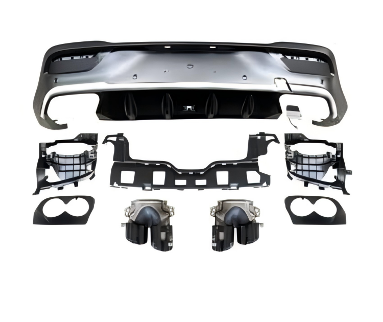 Anyu Auto Body Kits GLE53 Coupe Diffuser Black With Tips For BENZ GLE CLASS C167 2020+