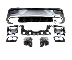 Anyu Auto Body Kits GLE53 Coupe Diffuser Black With Tips For BENZ GLE CLASS C167 2020+