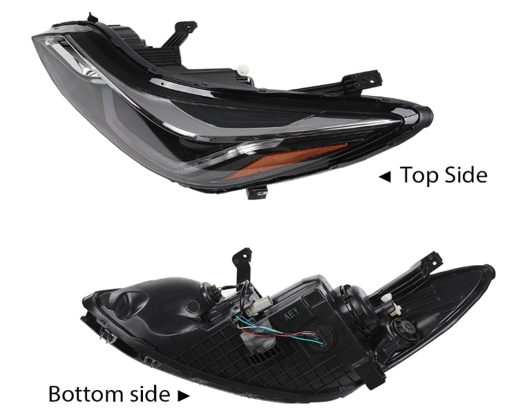 Anyu Auto Parts LED DRL Headlight Assembly w/Bulbs Driver and Passenger Side Compatible with Chevy Cruze 2016-2019 42680785 42680786 84106695 84156516