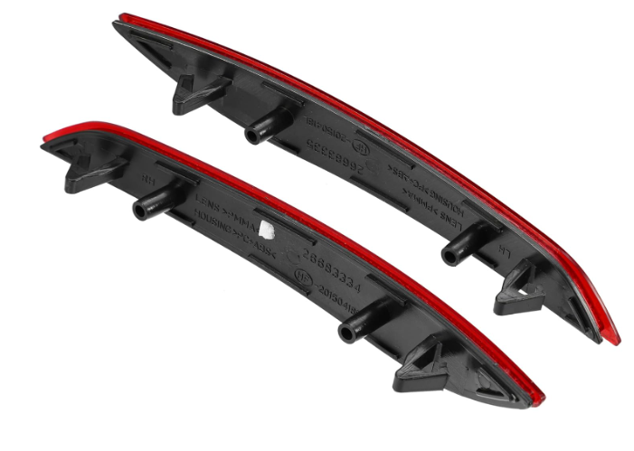 Anyu Auto Lamps Rear Bumper Reflector Light 84037296 84037297 for Chevrolet Cruze 2016-2019 Left Right Side Red 1 Pair