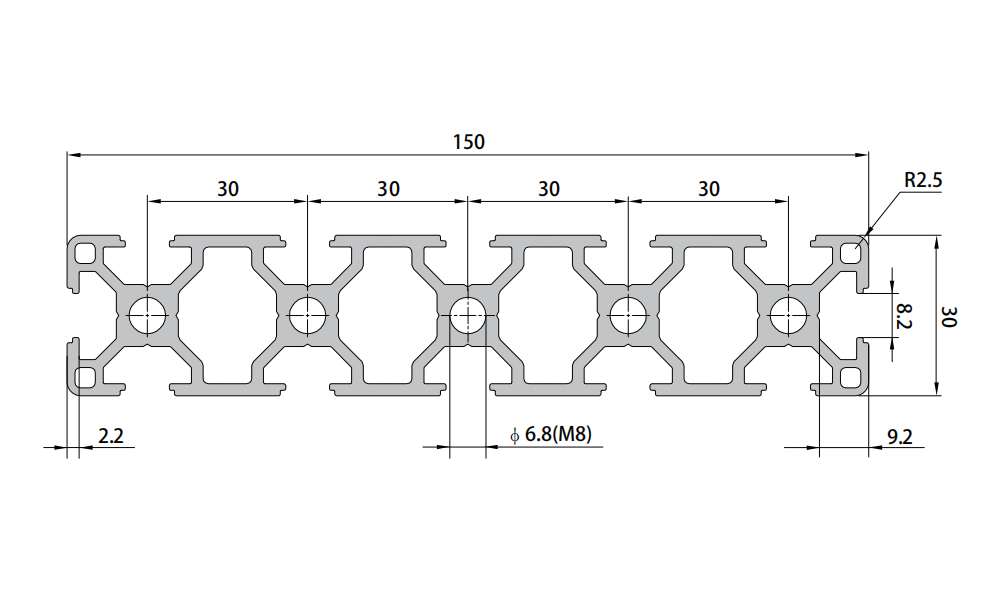 P8-30150 Aluminum Profile,P8-30150 Aluminum Profile