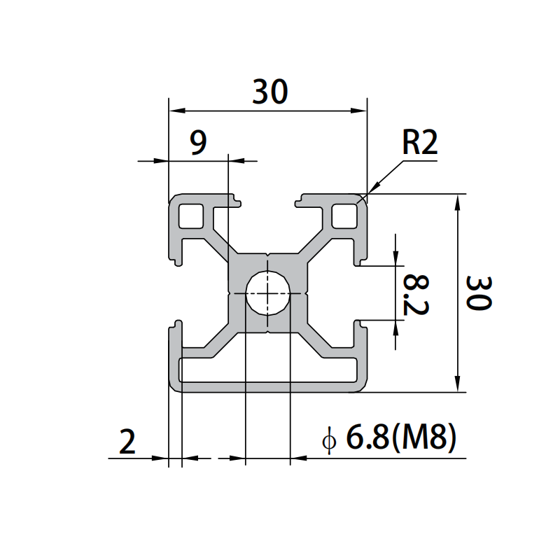 P8-3030-1N Aluminum Profile,P8-3030-1N Aluminum Profile