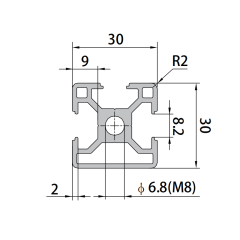 P8-3030-1N Aluminum Profile,P8-3030-1N Aluminum Profile