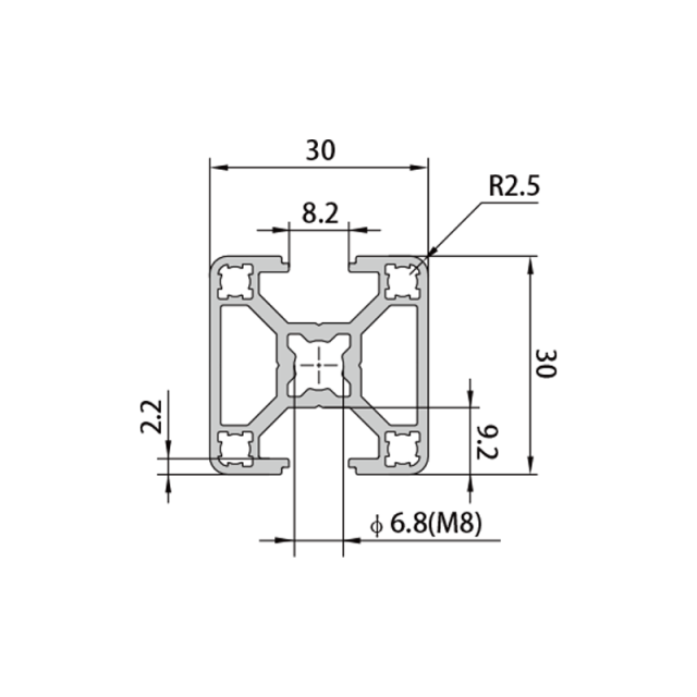 P8-3030-2N180 Aluminum Profile,P8-3030-2N180 Aluminum Profile
