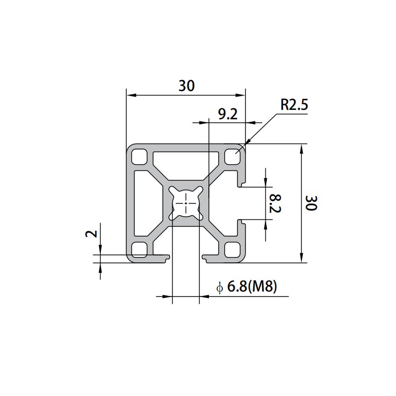 P8-3030-2N90 Aluminum Profile,P8-3030-2N90 Aluminum Profile