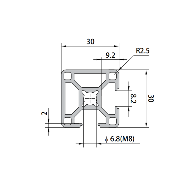 P8-3030-2N90 Aluminum Profile,P8-3030-2N90 Aluminum Profile