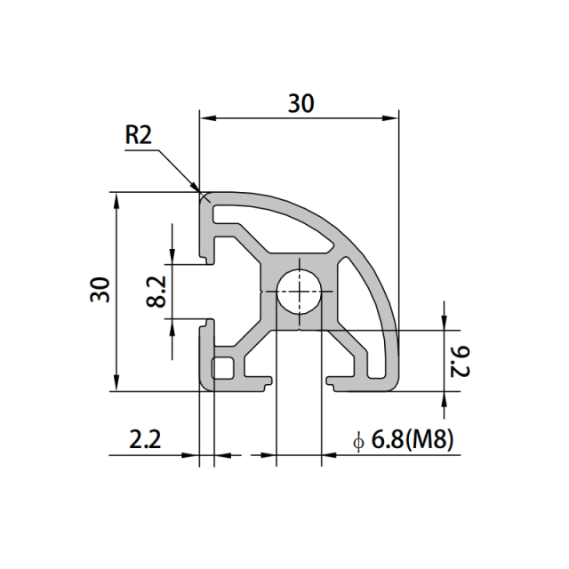 P8-3030R Aluminum Profile,P8-3030R Aluminum Profile