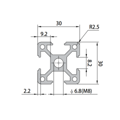 P8-3030W Aluminum Profile,P8-3030W Aluminum Profile