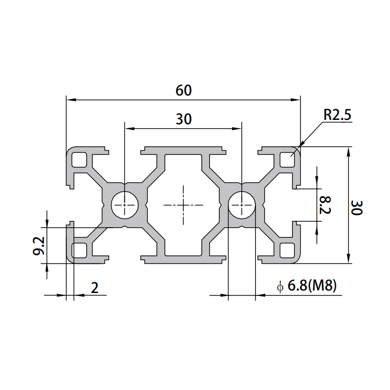 P8-3060 Aluminum Profile,P8-3060 Aluminum Profile