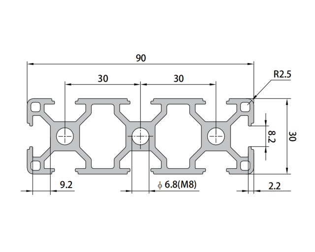 P8-3090 Aluminum Profile,P8-3090 Aluminum Profile