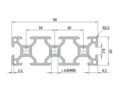 P8-3090L Aluminum Profile,P8-3090L Aluminum Profile