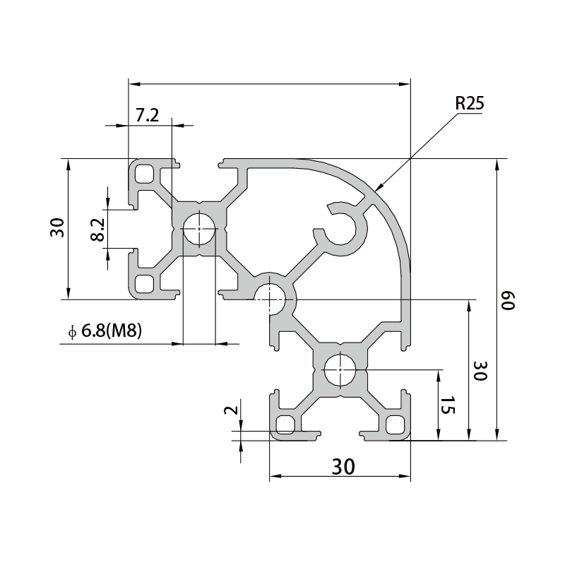 P8-6630R Aluminum Profile,P8-6630R Aluminum Profile