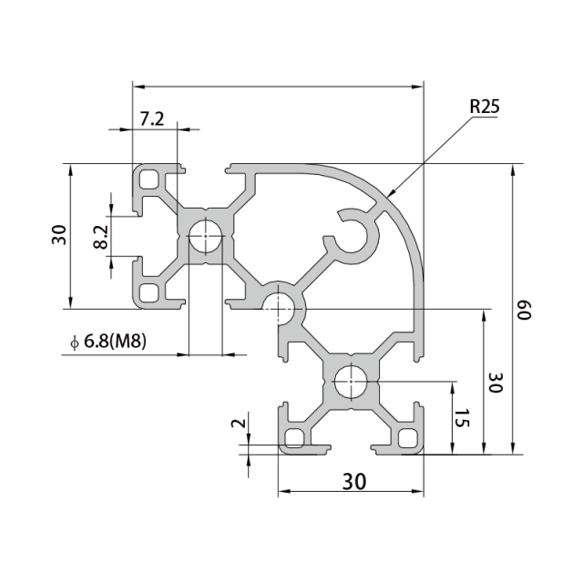 P8-6630R Aluminum Profile,P8-6630R Aluminum Profile