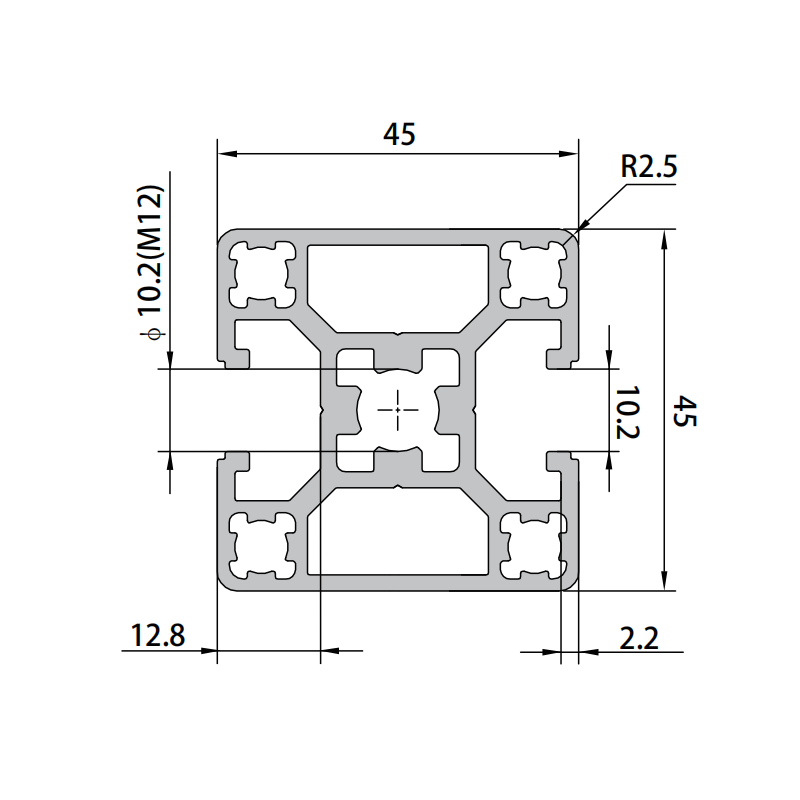 P10-4545-2N180 Aluminum Profile,P10-4545-2N180 Aluminum Profile
