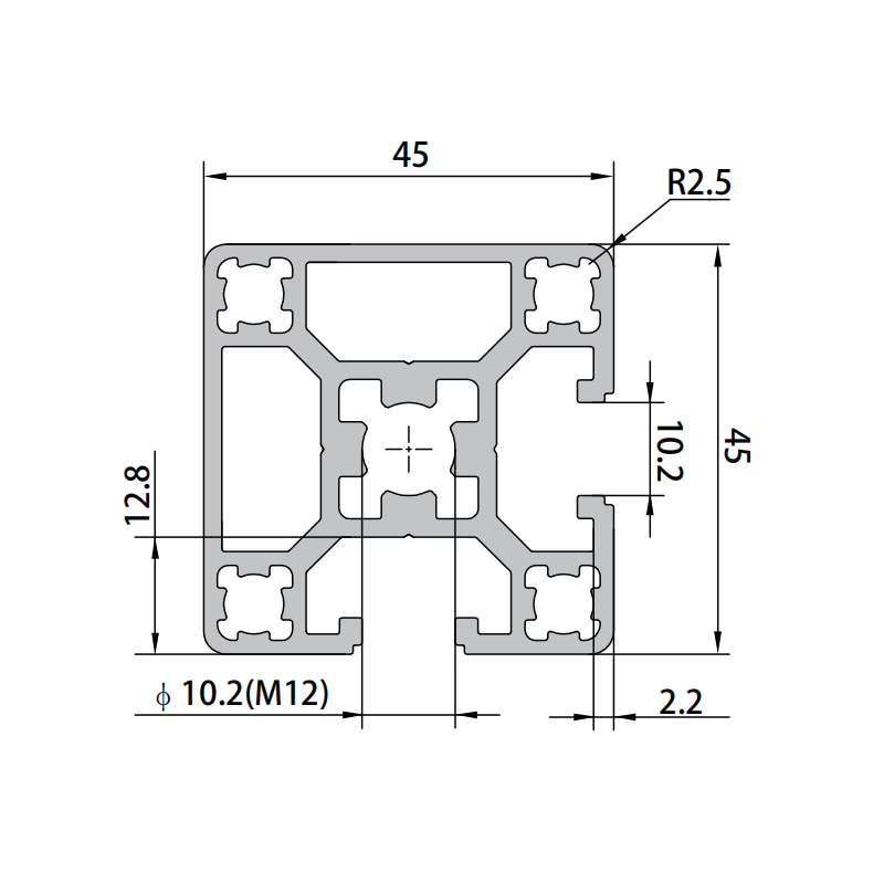 P10-4545-2N90 Aluminum Profile,P10-4545-2N90 Aluminum Profile