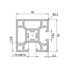 P10-4545-2N90 Aluminum Profile,P10-4545-2N90 Aluminum Profile