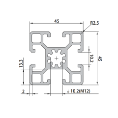 P10-4545 Aluminum Profile,P10-4545 Aluminum Profile