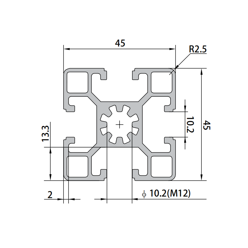 P10-4545R Aluminum Profile,P10-4545R Aluminum Profile