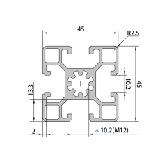 P10-4545R Aluminum Profile,P10-4545R Aluminum Profile