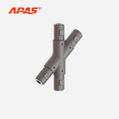 X-type aluminum tube connector CE40.X for 40mm 6063-T5 modular pipe handrail system