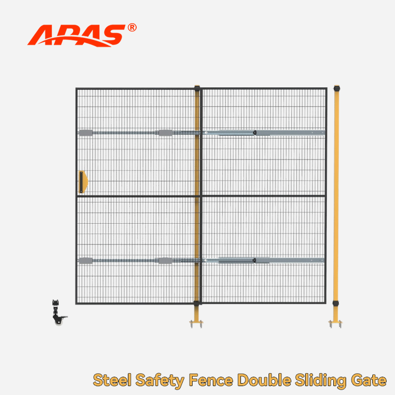 Steel Safety Fence Double Sliding Gate,Steel Safety Fence Double Sliding Gate