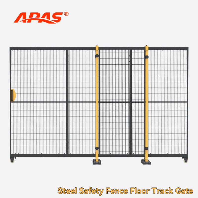 Steel Safety Fence Ground Track Gate,Steel Safety Fence Floor Track Gate