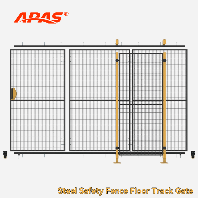 Steel Safety Fence Ground Track Gate,Steel Safety Fence Floor Track Gate