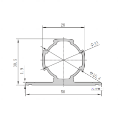 D28-D Aluminum Lean Tube,D28-D Aluminum Lean Tube