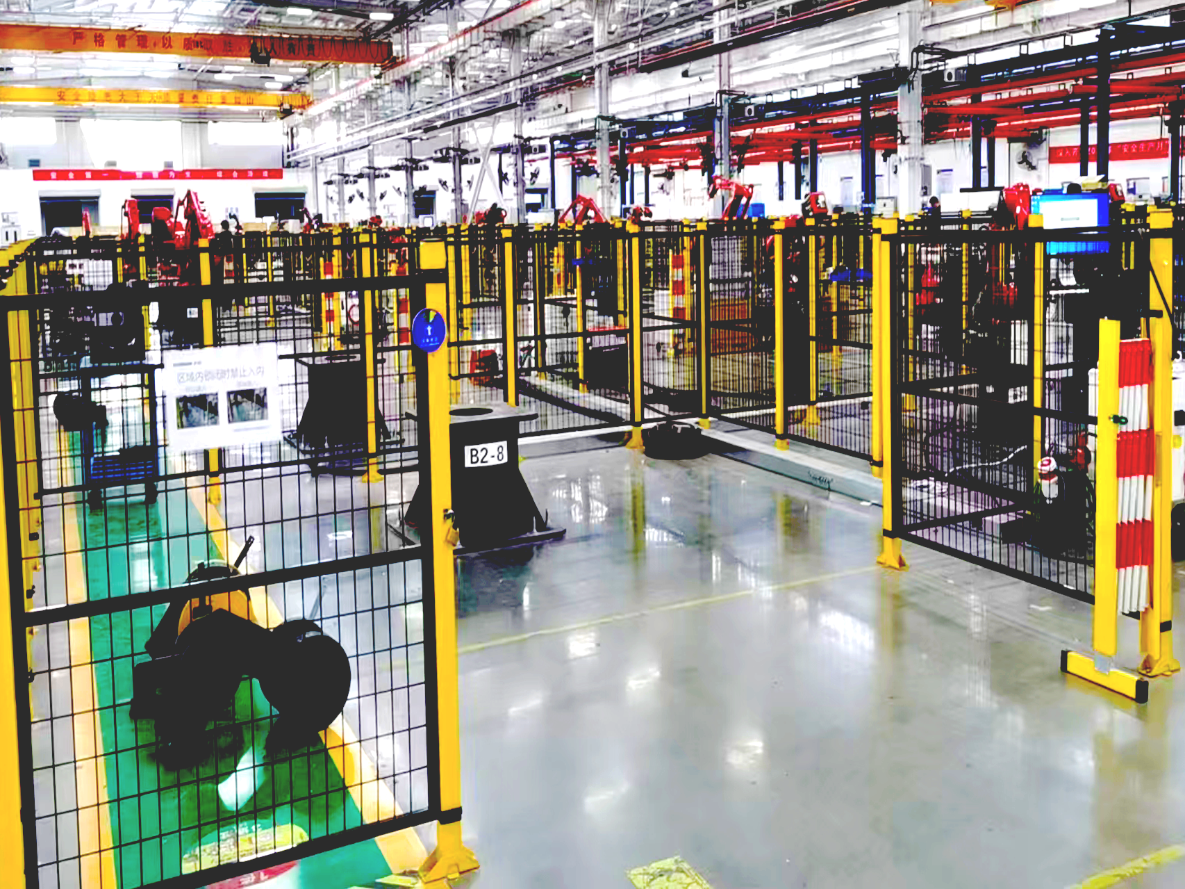 Check compatibility between industrial fence system and production layout