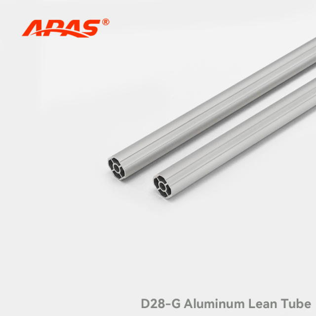 APAS-D28-G D28 Aluminum Lean Tube,D28-G Aluminum Lean Tube | High-Strength 28mm Lean Pipe for Modular Systems