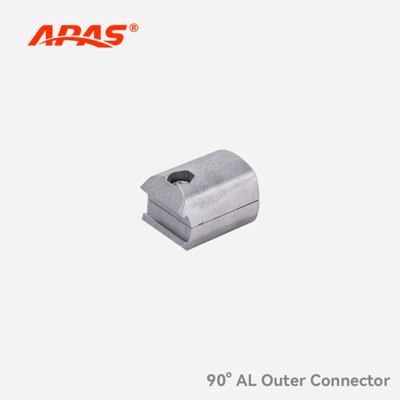 90°AL Outer Connector,28mm Lean Pipe Connector | 90 Degree Aluminum Alloy External Pipe Joint Clamp