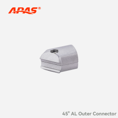 45 degree aluminum outer connector for modular pipe joint system