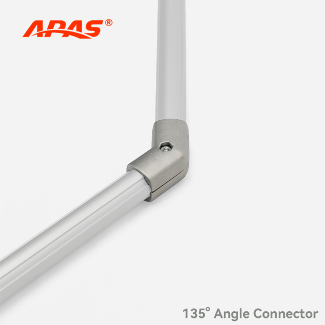 APAS 135 degree aluminum tube joint installed on D28 lean pipe frame