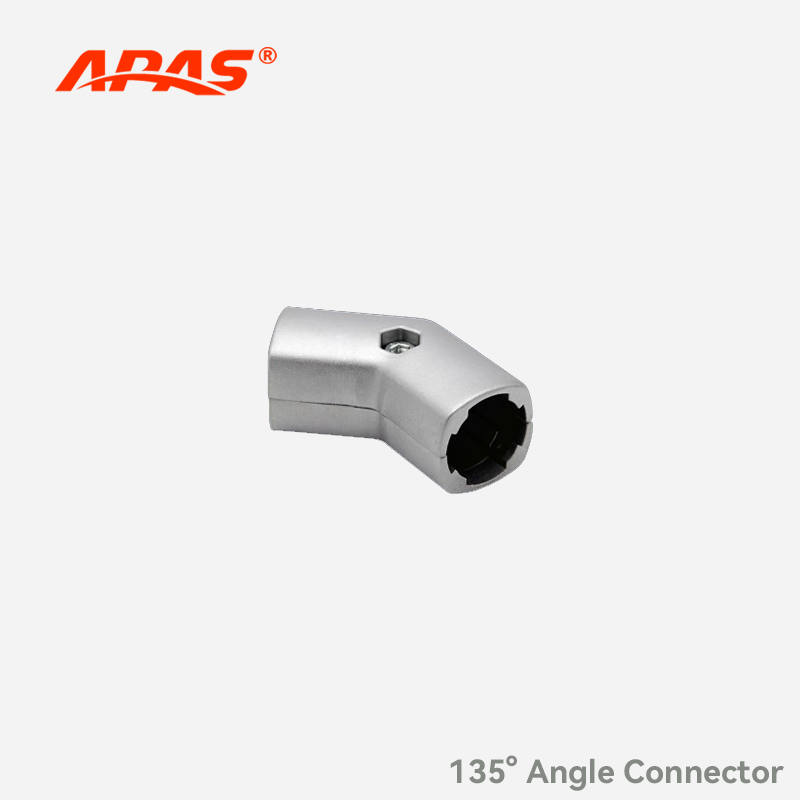 APAS aluminum 135 degree angle connector for D28 lean pipe system