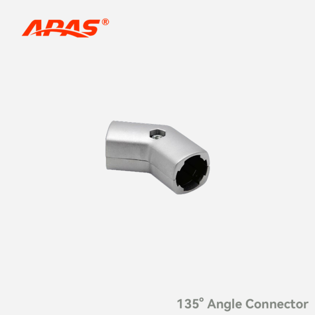 APAS aluminum 135 degree angle connector for D28 lean pipe system
