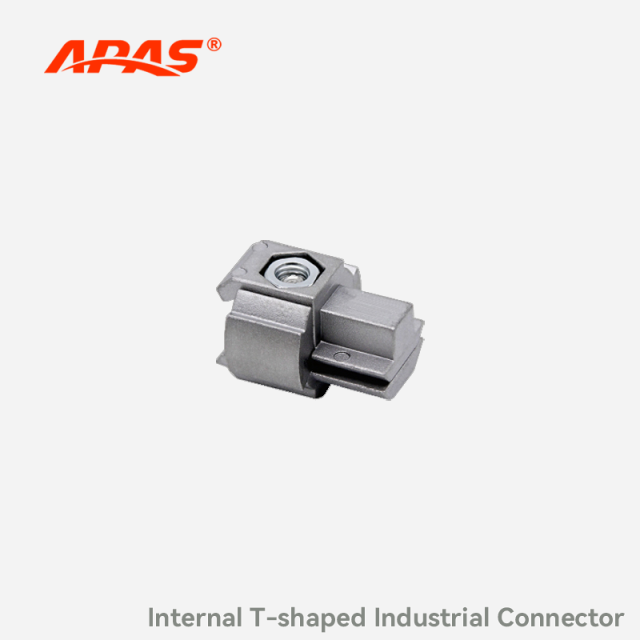 Aluminum alloy D28 internal T-shaped connector for lean tube 90 degree frame assembly