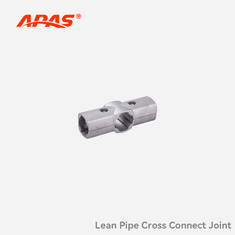 D28 Lean Pipe Cross Connector Joint Aluminum Alloy for Modular Pipe Rack System