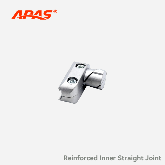 Heavy Duty Reinforced Inner Straight Joint, Hidden Internal Straight Lean Pipe Fitting for Round Tube Industrial Workstation Rack Frame