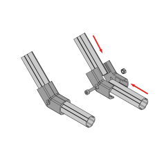 135° Angle Connector,135° Angle Connector for D28 Lean Pipe System | Aluminum Tube Joint