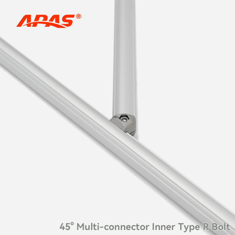 45° Multi-connector Inner Type R Bolt,45 Degree Inner Connector for Lean Pipe System | Aluminum Alloy Fitting