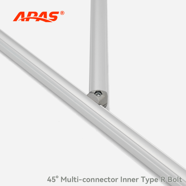 45° Multi-connector Inner Type R Bolt,45 Degree Inner Connector for Lean Pipe System | Aluminum Alloy Fitting