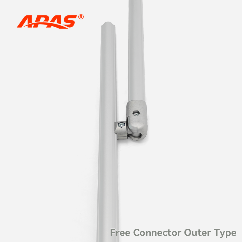 D28 Free Connector Outer Type vertical pipe joint for modular rack and pipe structure assembly