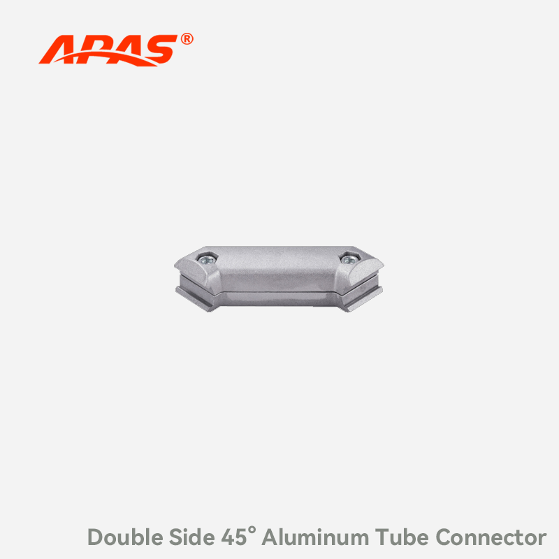 APAS Double Side 45 Degree D28 Aluminum Lean Tube Connector, die cast aluminum 45° dual side pipe fitting for modular workstation frame